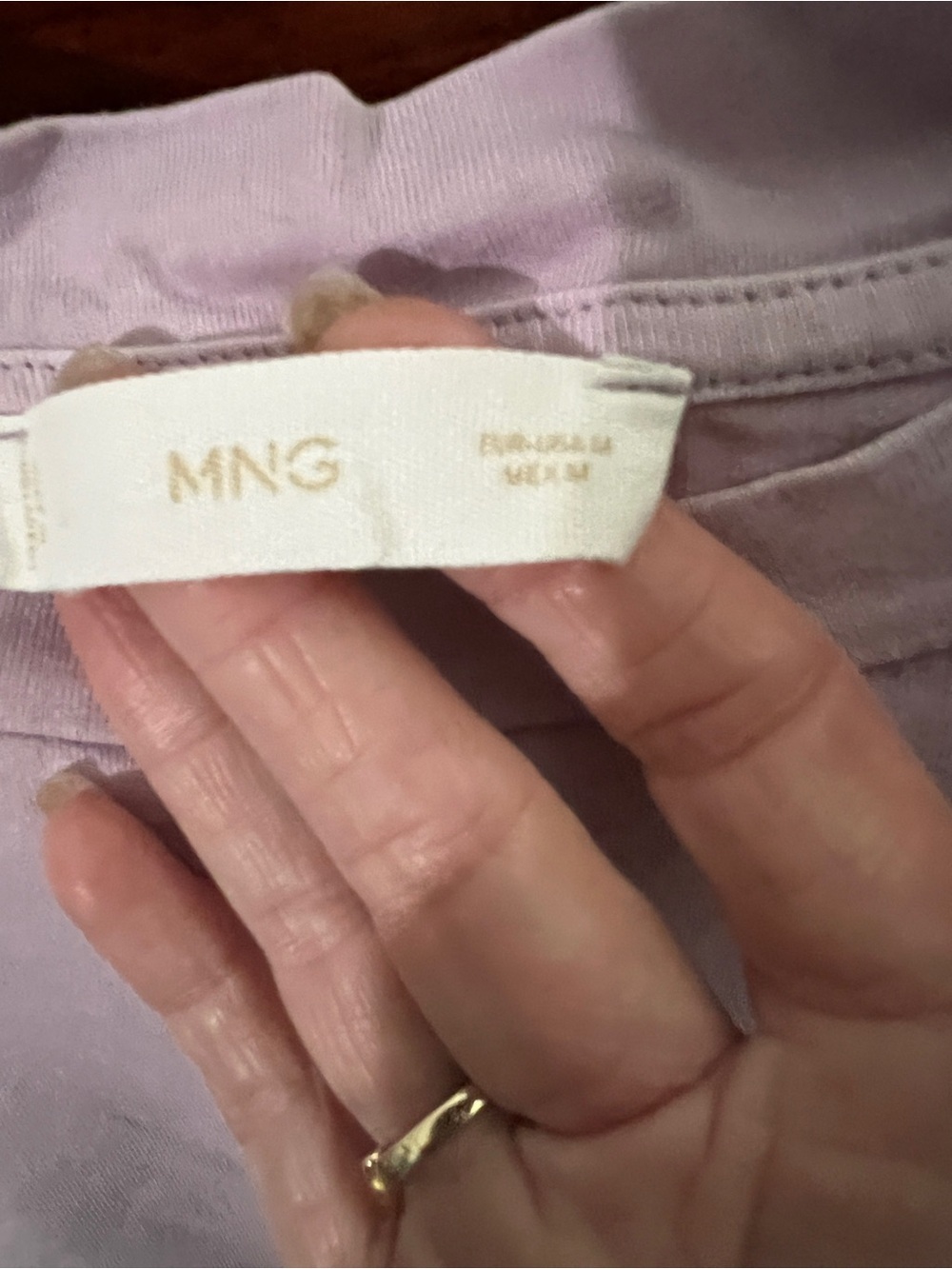 Mango Short Sleeve Crewneck Tee - Light Lavender - Picture 3 of 3
